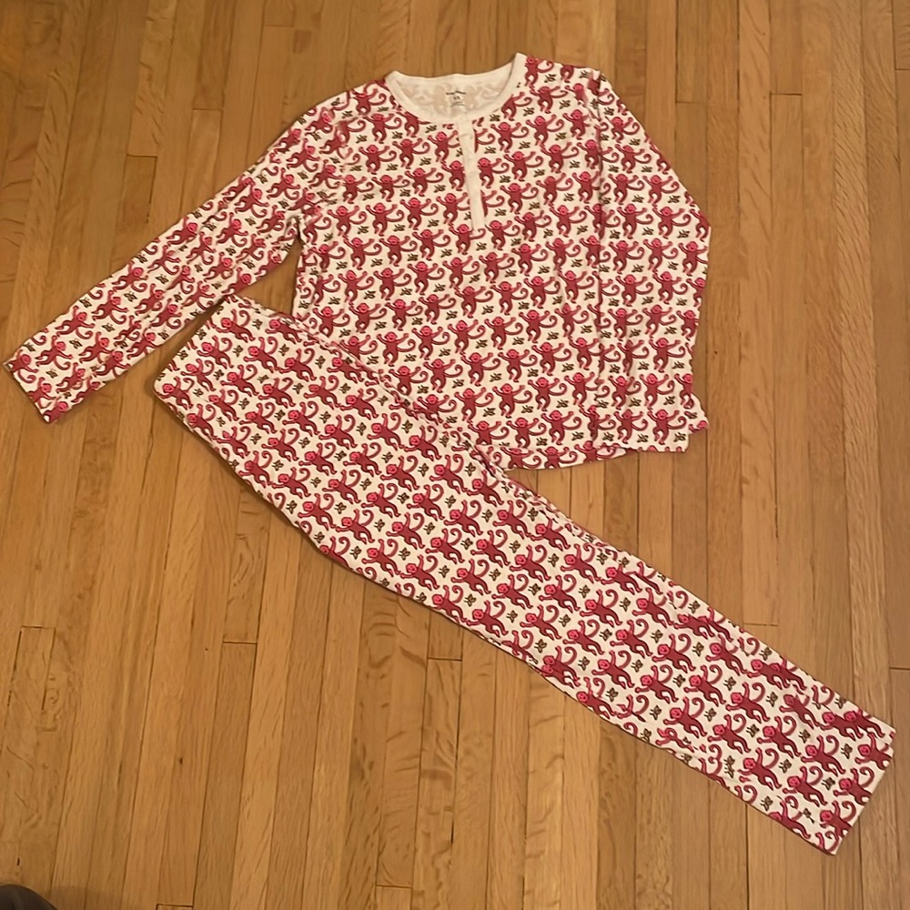 Pink monkey roller rabbit long sleeve pjs